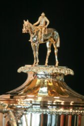 The Kentucky Derby 142 Winner’s Trophy at Churchill Downs in Louisville, KY. Apr. 13, 2016