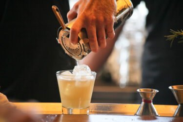 Scene during the Bourbon and Broadway event: Craft Cocktail Challenge, with Four Roses Bourbon, at 8UP Elevated Drinkery & Kitchen in Louisville, KY. (By Frankie Steele for PNC Broadway in Louisville) July 27, 2015