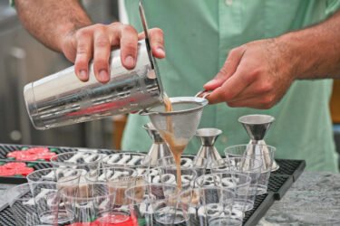 Scene during the Bourbon and Broadway event: Craft Cocktail Challenge, with Four Roses Bourbon, at 8UP Elevated Drinkery & Kitchen in Louisville, KY. (By Frankie Steele for PNC Broadway in Louisville) July 27, 2015