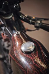 The Triumph Chopper, a 1965 desert sled Tiger 650 TR6, by Retro Wrench in Louisville, KY. Aug. 2, 2013 (By Frankie Steele for Retro Wrench)